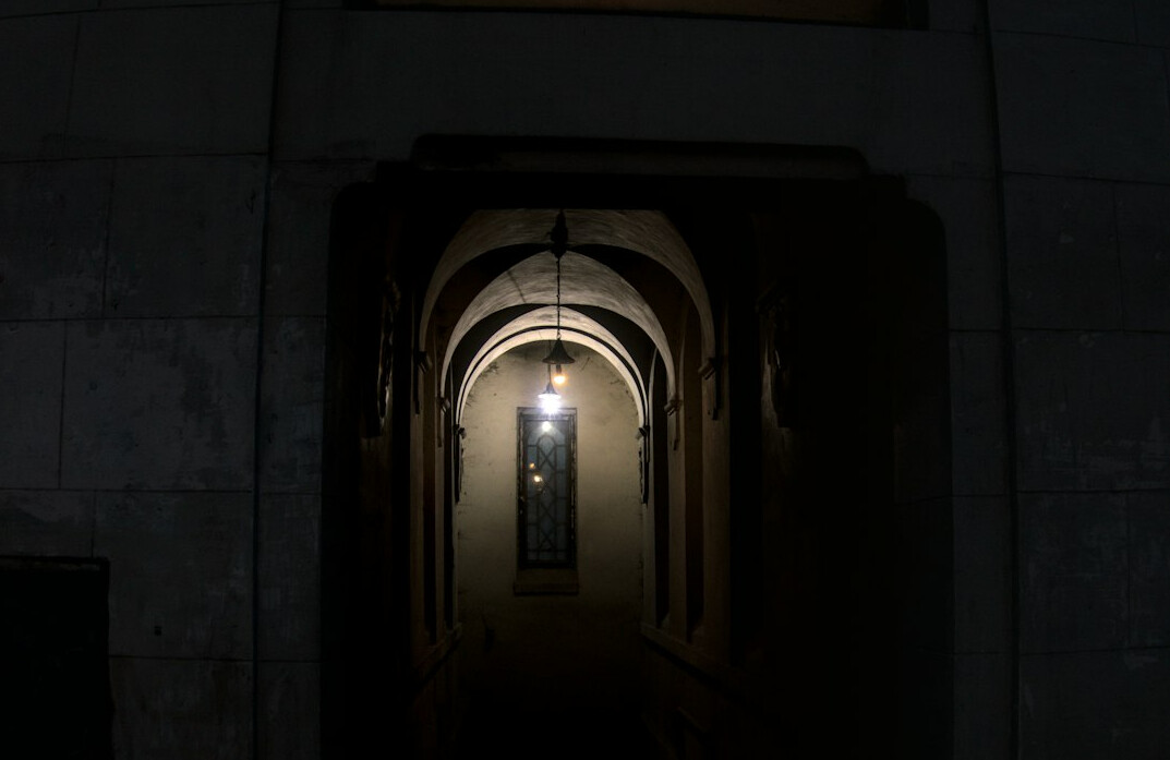 mysterious shadow in hallway