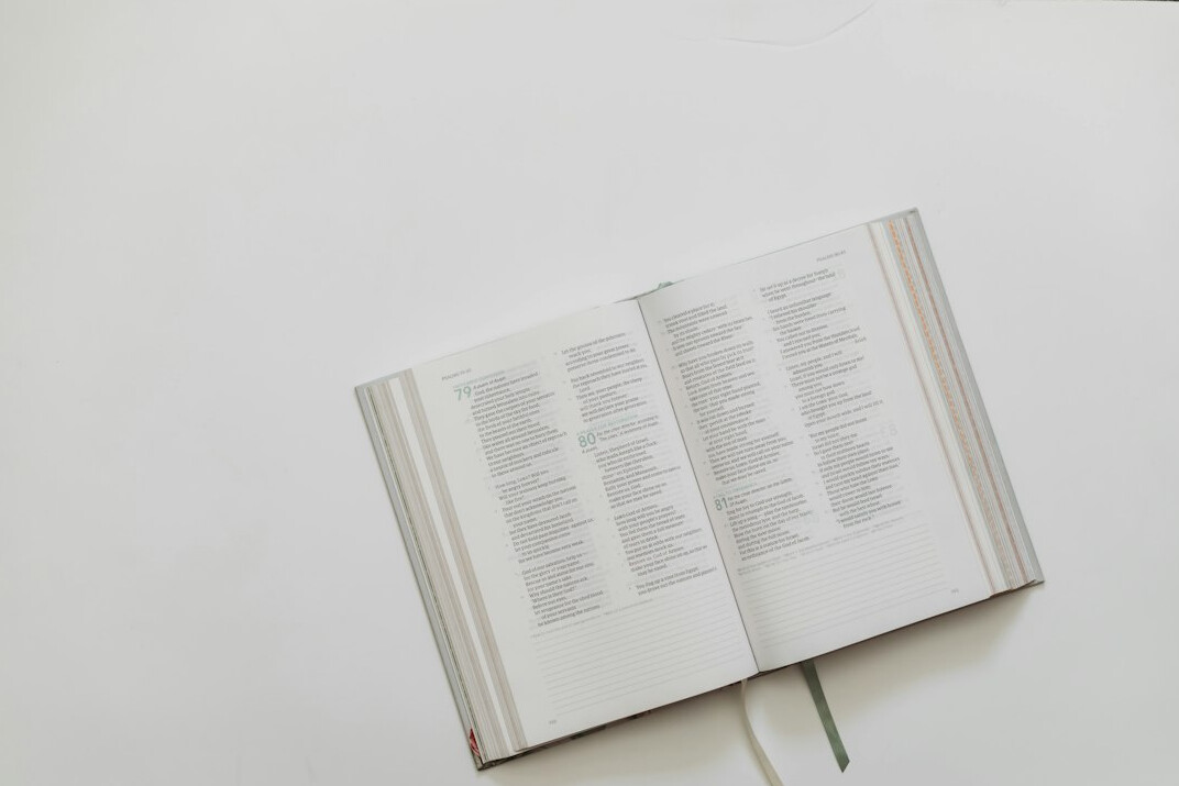 open book with suspenseful text