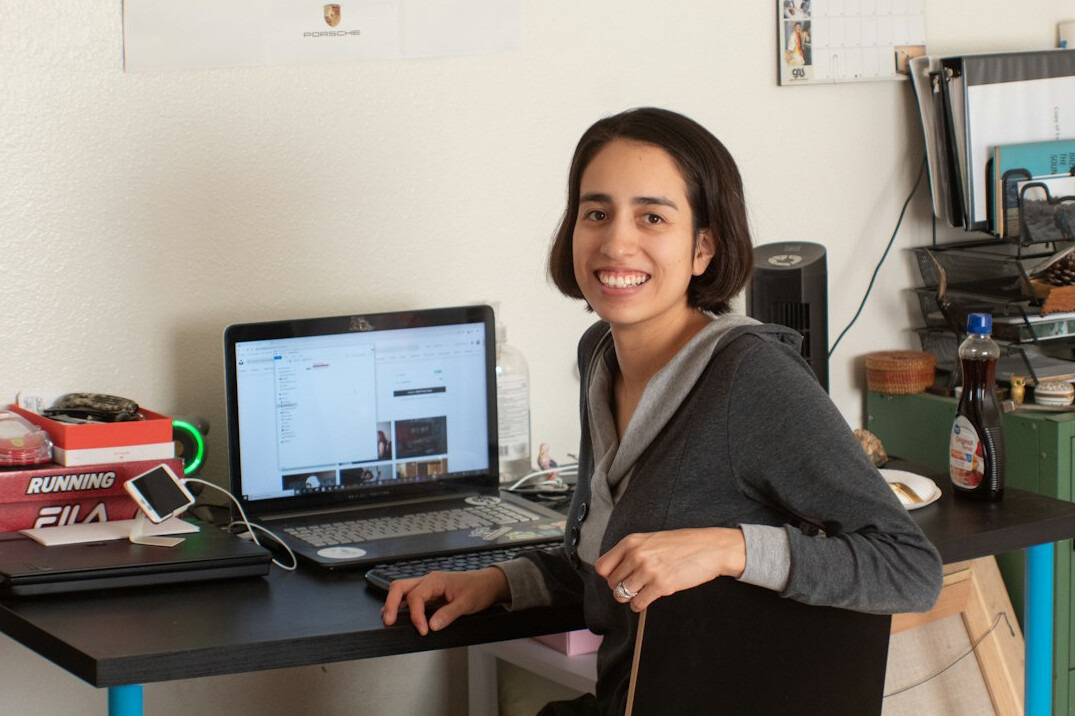 young writer at desk